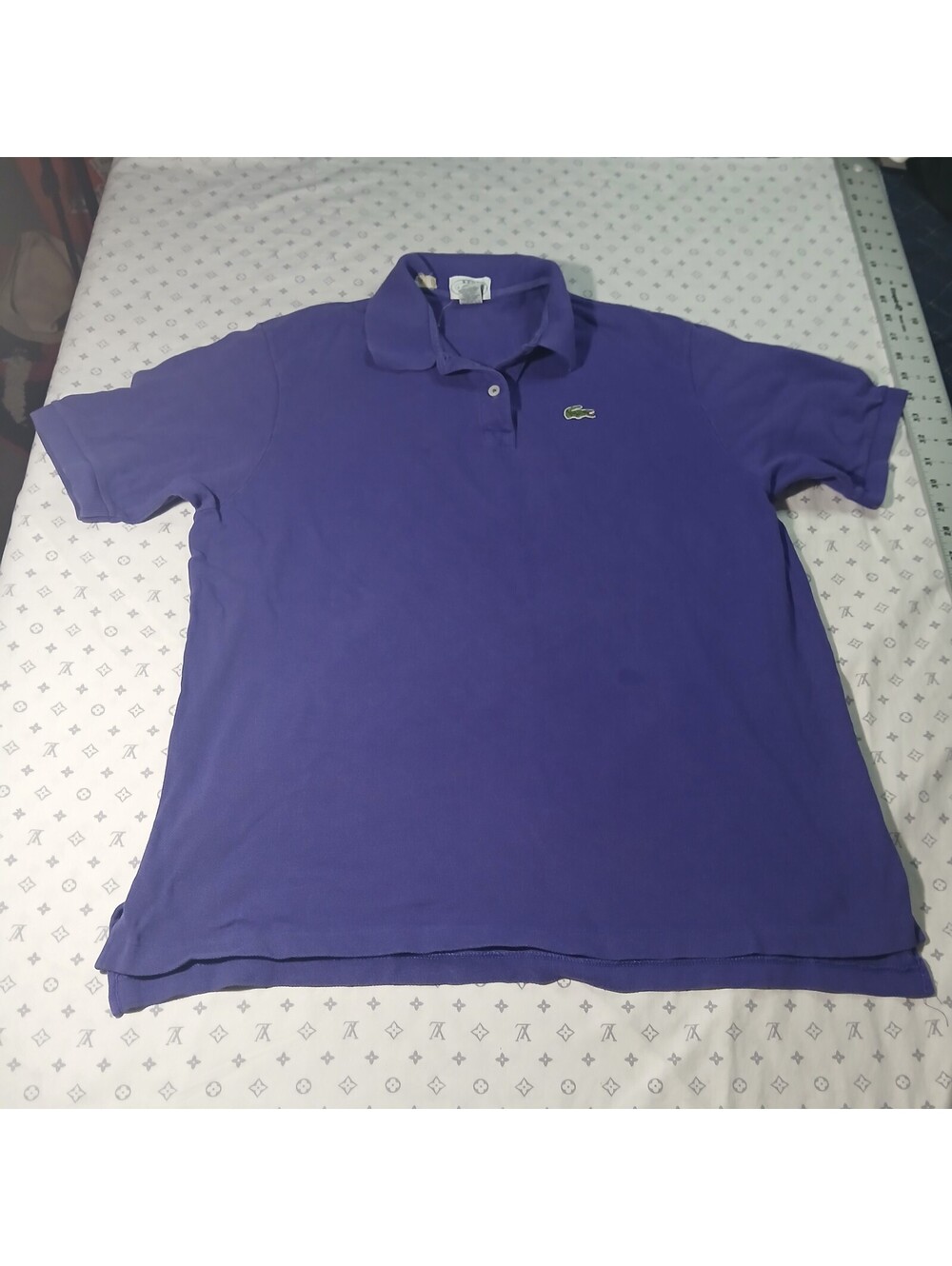 Lacoste Purple Short Sleeve Polo Shirt Cotton Blend Classic Size XL
